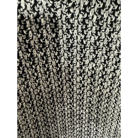 Luxury Knot Dress Black White Fringe Sweater Midi Classic Stretch‎ Large CoCo - Picture 4 of 4